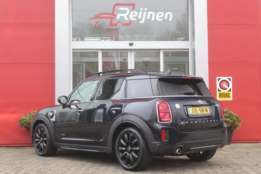 MINI Countryman 2.0 Cooper S E 220PK ALL4 CHILI | UNION JACK ACHTERLICHTEN | LEDEREN BEKLEDING | ELEKTRISCH BEDIENBARE VOORSTOELEN MET GEHEUGENFUNSCTIE OP DE BESTUURDERSSTOEL | STOEL/VOORRUIT VERWARMING | FULL LED KOPLAMPEN | DRAADLOZE APPLE CARPLAY/ANDROID AUTO | DRAADLOZE TELEFOONLADER | NAVIGATIE | EXTRA GETINTE ACHTERRUITEN | ZWART DAK | 18" LICHTMETALEN VELGEN BLACK 10 SPAAKS | ACHTERUITRIJ CAMERA | PARKEERSENSOREN VOOR EN ACHTER | CLIMATE CONTROL | KEYLESS ENTRY/START | HUD (HEAD UP DISPLAY) | ADAPTIVE CRUISE CONTROL | DAB+ RADIO | DONKERE HEMEL BEKLEDING |