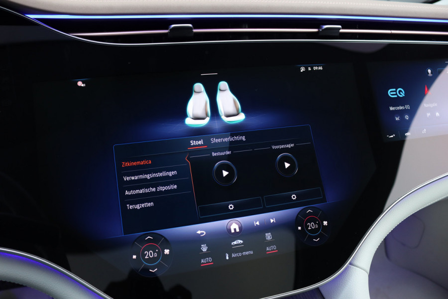 Mercedes-Benz EQS 450+ AMG Line 108 kWh | Hyperscreen | Luchtvering | Achterasbesturing | Distronic | Burmester | Memory | Keyless Go | Warmtepomp | Elek. Zitplaatsen Achter |