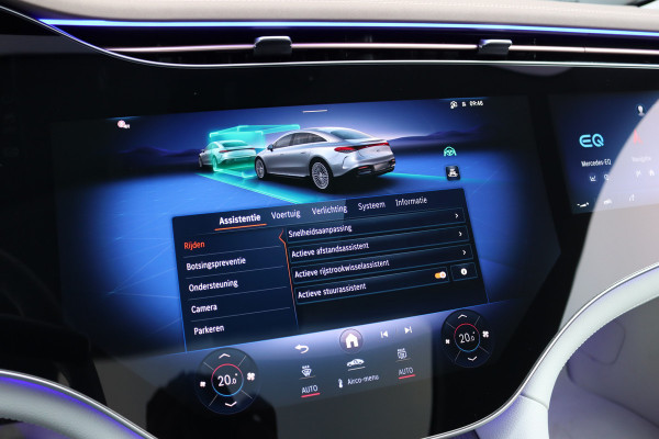 Mercedes-Benz EQS 450+ AMG Line 108 kWh | Hyperscreen | Luchtvering | Achterasbesturing | Distronic | Burmester | Memory | Keyless Go | Warmtepomp | Elek. Zitplaatsen Achter |