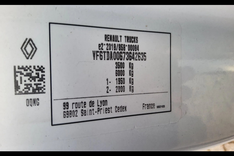 Renault Master 150.35 EURO 6 L2H2 GESLOTEN WIT - V-63-JRT - BPM VRIJ!