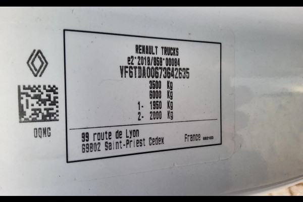 Renault Master 150.35 EURO 6 L2H2 GESLOTEN WIT - V-63-JRT - BPM VRIJ!