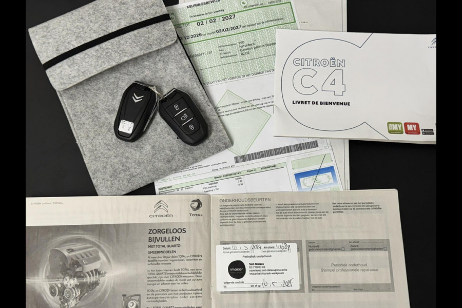 Citroën C4 1.2 PureTech Feel Automaat Adaptive cruise Airco Apple / Android Dodehoekdetectie Navi Parkeercamera / sensoren Head-Up