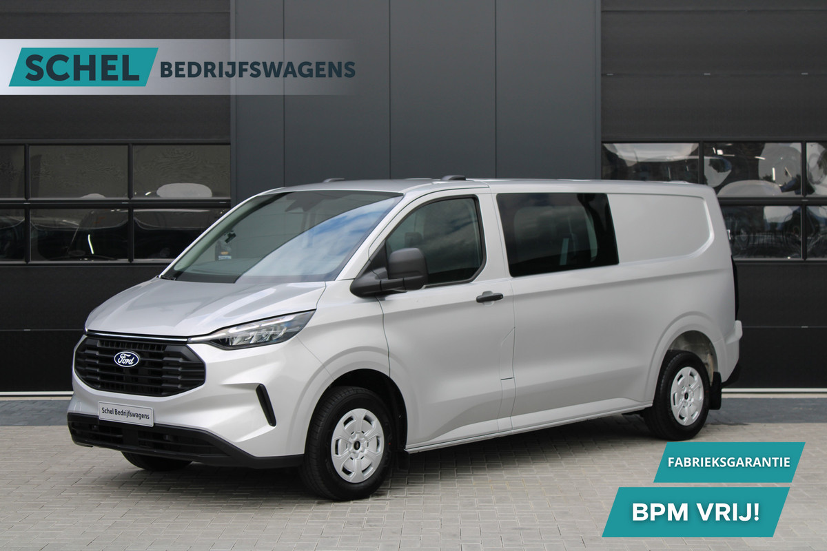 Ford Transit Custom 320 2.0 TDCI L2H1 Trend DC 136pk - 5 zits - Elek Trekhaak - LED - Stoelverwarming - Carplay/Android - Rijklaar