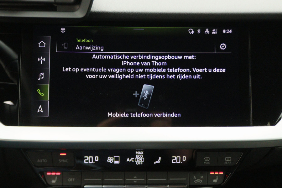 Audi A3 Sportback 45 TFSI e S edition Competition Virtual Cockpit, Standkachel, Cruise, Navigatie, Bluetooth, Climate, PDC, 19''