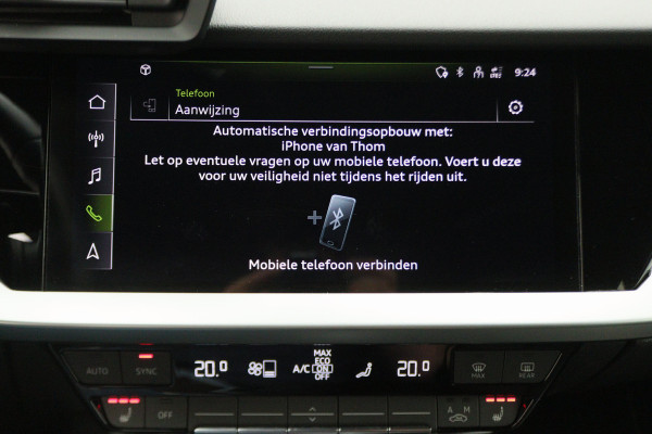 Audi A3 Sportback 45 TFSI e S edition Competition Virtual Cockpit, Standkachel, Cruise, Navigatie, Bluetooth, Climate, PDC, 19''