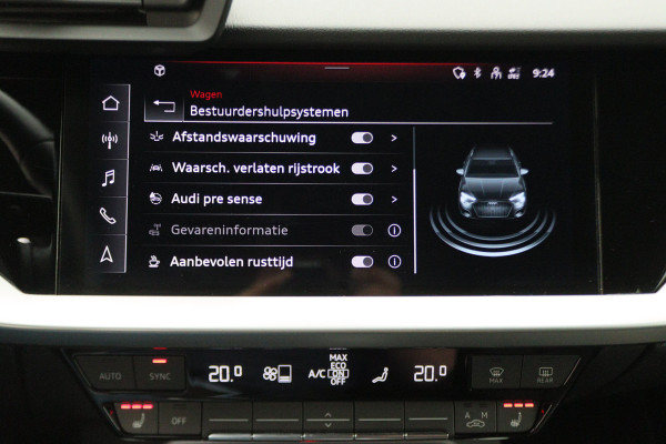 Audi A3 Sportback 45 TFSI e S edition Competition Virtual Cockpit, Standkachel, Cruise, Navigatie, Bluetooth, Climate, PDC, 19''