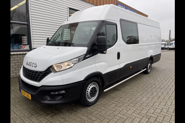 Iveco Daily 35S14V 2.3 410 L4H2 automaat / dubbel cabine 7 persoons / vaste prijs rijklaar € 29.950 ex btw / lease €/ cruise en climate control / trekhaak 3500 kg / euro 6 / bpm vrij