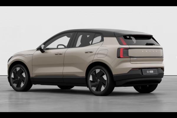 Volvo EX30 272PK Automaat Single Motor Ext. Range Plus Europa / Elektrische stoelen met geheugen / Stoel - en stuurwielverwarming / Harman Kardon audio / Elektrische achterklep / Keyless entry / Adaptieve Cruise Control / BLIS / Dodehoek Detectie / Parkeersensoren voor en achter / Achteruitrijcamera / Warmtepomp / Google Services/