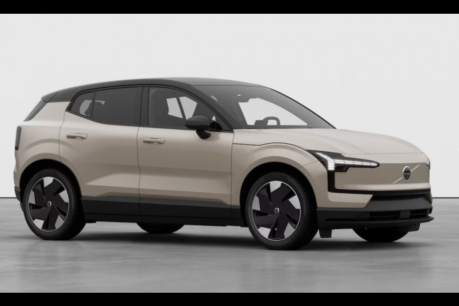 Volvo EX30 272PK Automaat Single Motor Ext. Range Plus Europa / Elektrische stoelen met geheugen / Stoel - en stuurwielverwarming / Harman Kardon audio / Elektrische achterklep / Keyless entry / Adaptieve Cruise Control / BLIS / Dodehoek Detectie / Parkeersensoren voor en achter / Achteruitrijcamera / Warmtepomp / Google Services/