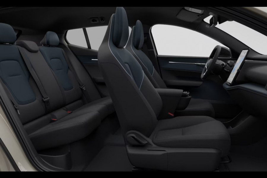 Volvo EX30 272PK Automaat Single Motor Ext. Range Plus Europa / Elektrische stoelen met geheugen / Stoel - en stuurwielverwarming / Harman Kardon audio / Elektrische achterklep / Keyless entry / Adaptieve Cruise Control / BLIS / Dodehoek Detectie / Parkeersensoren voor en achter / Achteruitrijcamera / Warmtepomp / Google Services/