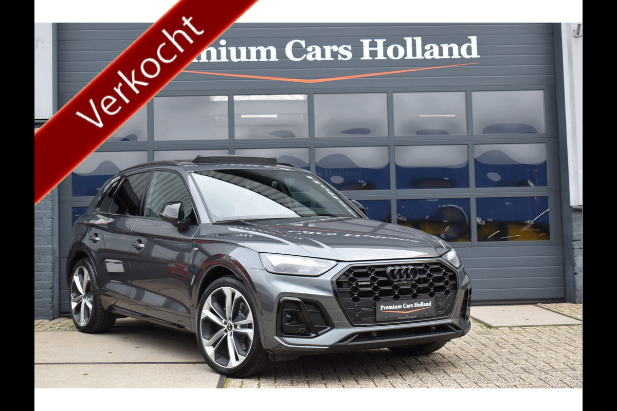 Audi Q5 50 TFSI e S-Line 299 Pk Black Ed RS-Stoel Rood Stiksel Pano Luchtvering Keyless 360 Camera 21 Inch