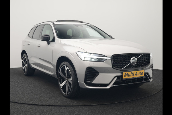 Volvo XC60 T6 AWD R-Design Plug In Hybrid Long Range Nieuw Model 350pk Dealer O.H. PHEV | Panodak | Adaptive Cruise | Camera | Lederen Sportstoelen Memory & Verwarmd | Google Assistent | Apple Carplay | Keyless | Virtual | 21"L.M | DAB |