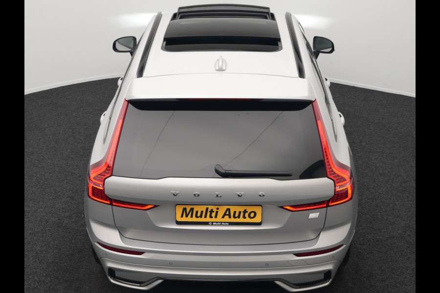 Volvo XC60 T6 AWD R-Design Plug In Hybrid Long Range Nieuw Model 350pk Dealer O.H. PHEV | Panodak | Adaptive Cruise | Camera | Lederen Sportstoelen Memory & Verwarmd | Google Assistent | Apple Carplay | Keyless | Virtual | 21"L.M | DAB |