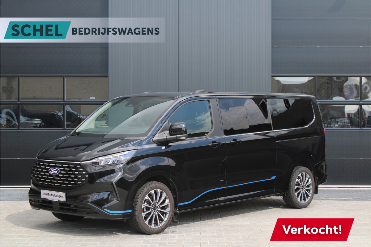 Ford Tourneo Custom 320 2.0 TDCI L2H1 Titanium X DC 170pk - Adaptive Cruise - LED - Blind Spot - Leder - Navigatie - 360 Camera - Trekhaak -