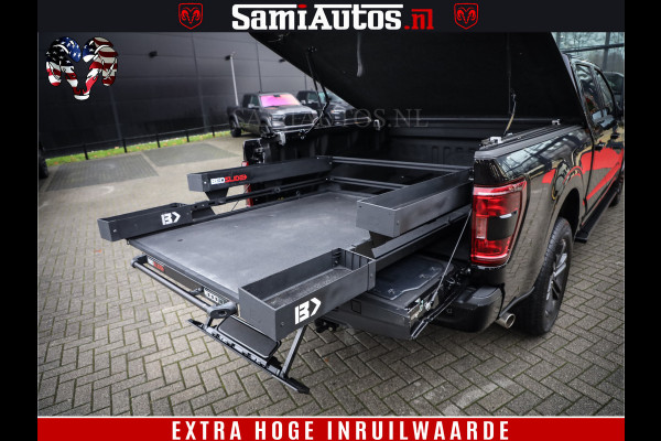 Ford USA F-150 BLACK OPS | 5.0 V8 406PK | 360 CAMERA | UITLAAT KLEP | BEDSLIDE | CREW CAB | LEDER | CREW CAB | DUBBELE CABINE | 5 PERSOONS | DC | GRIJSKENTEKEN |