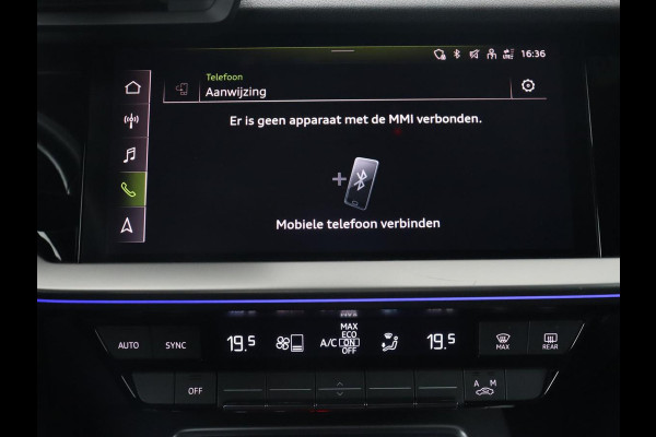 Audi A3 30 TFSI Advanced Edition | Sportstoelen | Carplay | Camera | Navigatie | Full LED | Virtual Cockpit | Climate control | 18'' | Getint glas | Cruise control | Parkeerhulp | Bluetooth | Audi Sound