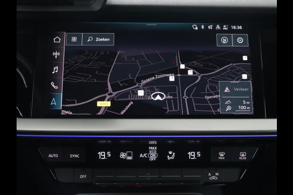 Audi A3 30 TFSI Advanced Edition | Sportstoelen | Carplay | Camera | Navigatie | Full LED | Virtual Cockpit | Climate control | 18'' | Getint glas | Cruise control | Parkeerhulp | Bluetooth | Audi Sound