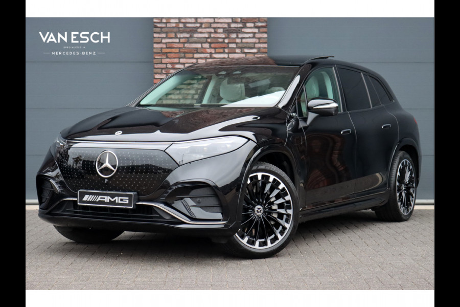 Mercedes-Benz EQS SUV 450 4MATIC AMG Line 118 kWh | Facelift | Hyperscreen | Achterasbesturing | Airmatic | Distronic+ | Massage | Burmester | Trekhaak | Verwarmd Stuurwiel | HUD | Stoelventilatie |