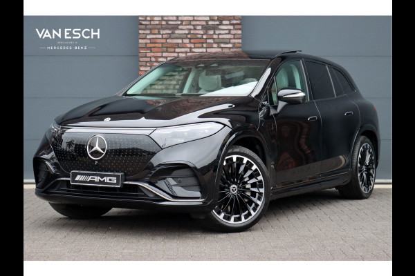 ✅ Mercedes-Benz EQS SUV 450 4MATIC AMG Line 118 kWh | Facelift | Hyperscreen | Achterasbesturing | Airmatic | Distronic+ | Massage | Burmester | Trekhaak | Verwarmd Stuurwiel | HUD | Stoelventilatie |
