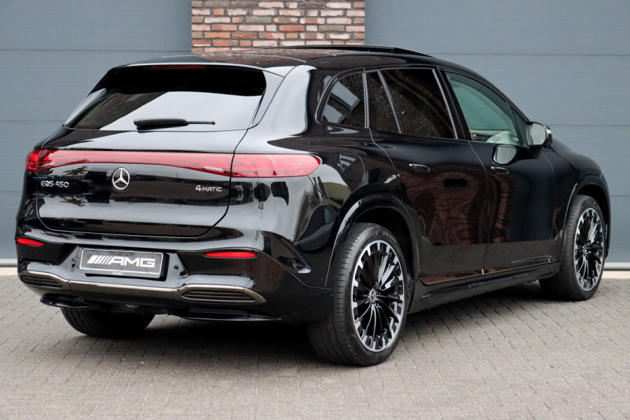 Mercedes-Benz EQS SUV 450 4MATIC AMG Line 118 kWh | Facelift | Hyperscreen | Achterasbesturing | Airmatic | Distronic+ | Massage | Burmester | Trekhaak | Verwarmd Stuurwiel | HUD | Stoelventilatie |