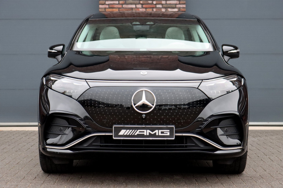 Mercedes-Benz EQS SUV 450 4MATIC AMG Line 118 kWh | Facelift | Hyperscreen | Achterasbesturing | Airmatic | Distronic+ | Massage | Burmester | Trekhaak | Verwarmd Stuurwiel | HUD | Stoelventilatie |