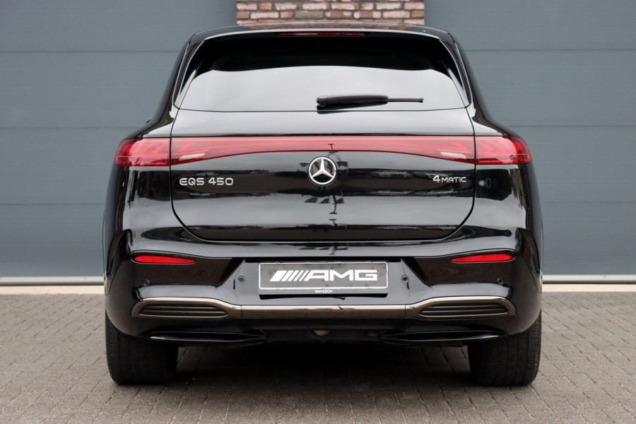 Mercedes-Benz EQS SUV 450 4MATIC AMG Line 118 kWh | Facelift | Hyperscreen | Achterasbesturing | Airmatic | Distronic+ | Massage | Burmester | Trekhaak | Verwarmd Stuurwiel | HUD | Stoelventilatie |