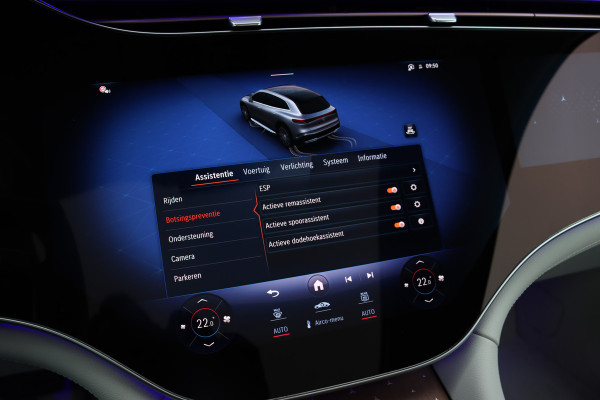 Mercedes-Benz EQS SUV 450 4MATIC AMG Line 118 kWh | Facelift | Hyperscreen | Achterasbesturing | Airmatic | Distronic+ | Massage | Burmester | Trekhaak | Verwarmd Stuurwiel | HUD | Stoelventilatie |