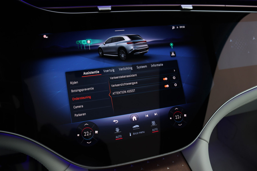 Mercedes-Benz EQS SUV 450 4MATIC AMG Line 118 kWh | Facelift | Hyperscreen | Achterasbesturing | Airmatic | Distronic+ | Massage | Burmester | Trekhaak | Verwarmd Stuurwiel | HUD | Stoelventilatie |