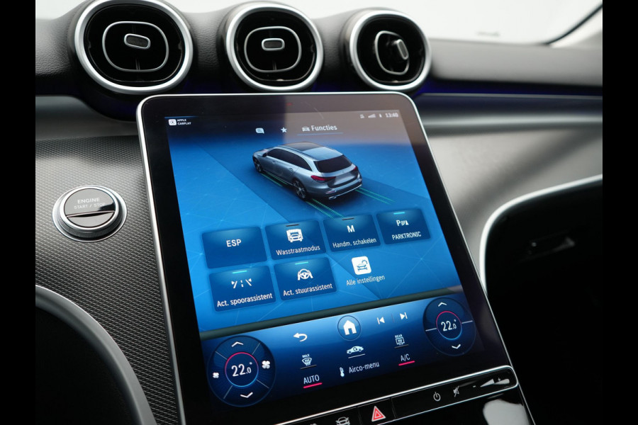 Mercedes-Benz C-Klasse Estate 300 e Avantgarde Plug In Hybrid 313pk Dealer O.H. PHEV | Adaptive Cruise | 360 Camera | Lederen Sportstoelen Verwarmd | Night Pakket | Apple Carplay | Sfeerverlichting | Blis | Navigatie | DAB |