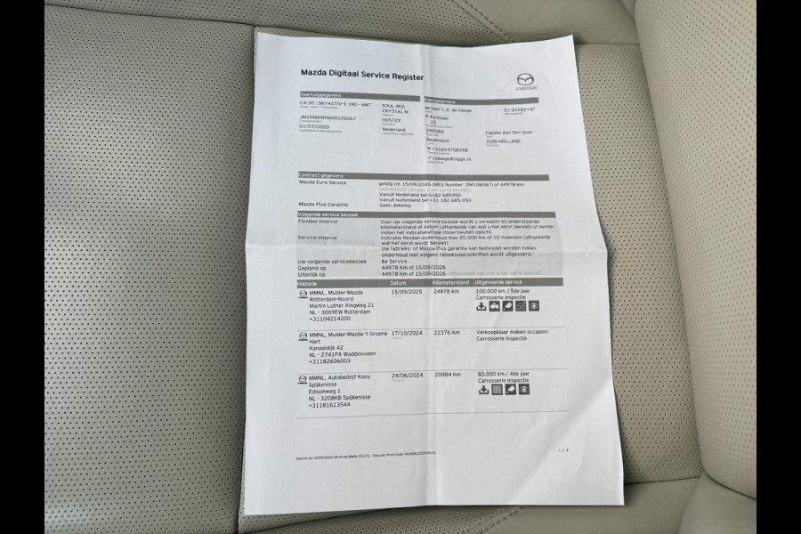 Mazda CX-30 2.0 e-SkyActiv-X M Hybrid Luxury | Leder | Stoelgeheugen | Bose | Head Up | Stoel & Stuur verw. | Prijs Rijklaar!!