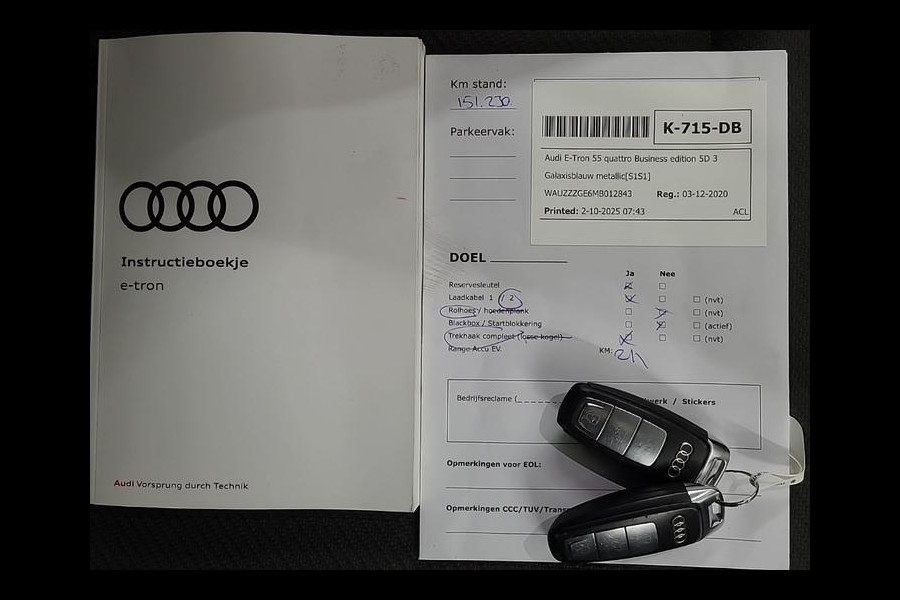 Audi e-tron 55 Aut. Quattro Edition 95kWh | Trekhaak | Navi | Memory |