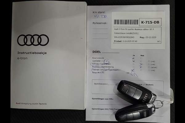 Audi e-tron 55 Aut. Quattro Edition 95kWh | Trekhaak | Navi | Memory |