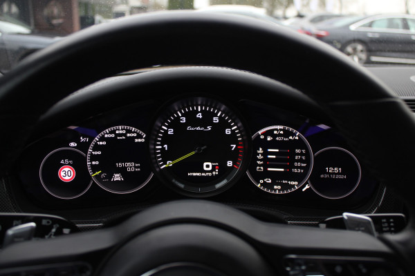 Porsche Panamera 4.0 Turbo S E-Hybrid / Panoramadak / 360Camera / Achterasbesturing / Nachtzicht / Softclose / 21'' / Sportuitlaat / Matrix LED / Carbon intr. / Bose / Sportdesign / Volleder / Dodehoek / DAB / ACC