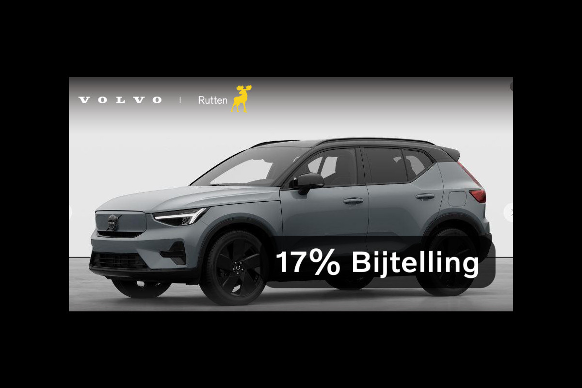 Volvo EX40 252PK Single Motor Extended Range 82 kWh Plus Black Edition/ Lounge Pakket / Panoramadak / Extra getint glas / Nubuck bekleding