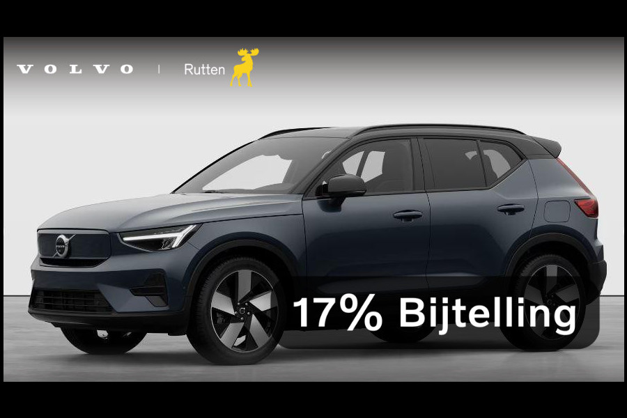 Volvo EX40 252PK Single Motor Extended Range 82 kWh Plus / Lounge Pakket / Panoramadak / 360 Camera / Extra getint glas / 20'' Velgen / Nubuck bekleding