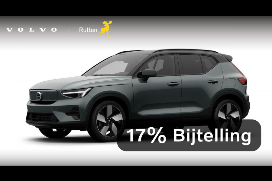 Volvo EX40 252PK Single Motor Extended Range 82 kWh Plus / Lounge pakket / Extra getint glas / Panoramadak / 360 Camera / 20''velgen / zwart dak