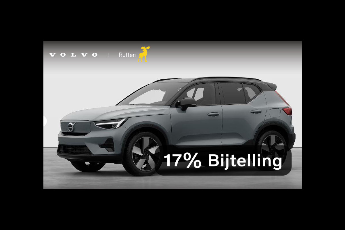 Volvo EX40 252PK Single Motor Extended Range 82 kWh Plus / Lounge pakket / Extra getint glas / Panoramadak / 360 camera / 20''velgen / zwart dak