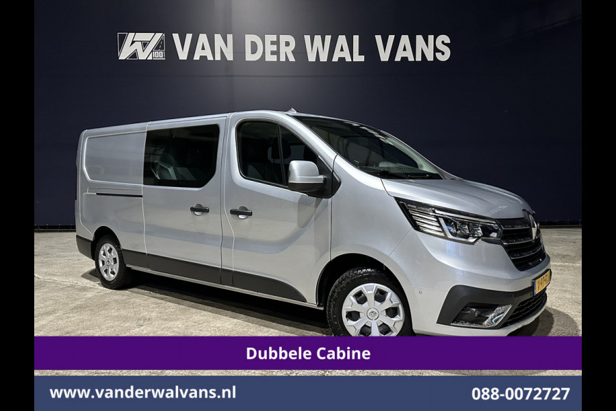 Renault Trafic 2.0 BluedCi 131pk L2H1 Dubbele Cabine Fabrieksgarantie Euro6 Airco | 6-Zits | Navigatie | LED | Camera | Cruisecontrol 2500kg Trekhaak, Parkeersensoren