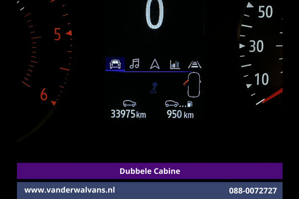 Renault Trafic 2.0 BluedCi 131pk L2H1 Dubbele Cabine Fabrieksgarantie Euro6 Airco | 6-Zits | Navigatie | LED | Camera | Cruisecontrol 2500kg Trekhaak, Parkeersensoren