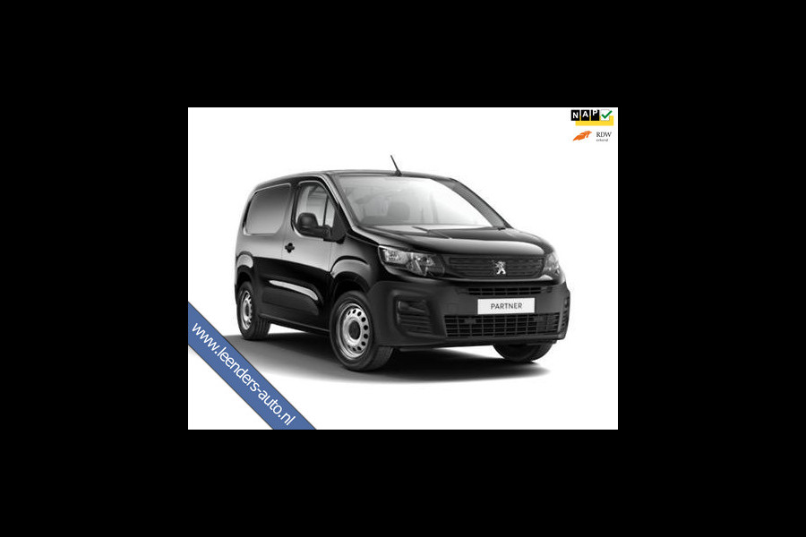 Peugeot Partner BENZINE! L2H1 1.2 PureTech 110PK Premium Long, Airco, CruiseControl, Kleur Zwart, Trekhaak, RIJKLAARPRIJS!