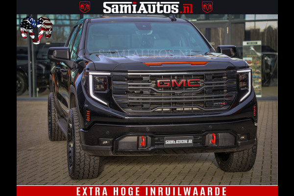 GMC Sierra AT4 6.2 V8 4X4 | VIRTUAL COCKPIT | HUD | BOM VOL | DC | RAM DEALER NEDERLAND | Dubbele Cabine met Royale 5 Zitplaatsen | BPM vrij | Nu Leverbaar uit Voorraad | Voorraad Nr 248378 |