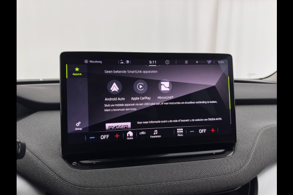 Škoda ENYAQ iV 80 {SOH-90%} [ 3-Fase ] (INCL-BTW) *LEATHER-FABRIC | FULL-LED | DIGI-COCKPIT | CAMERA | KEYLESS | NAVI-FULLMAP | AMBIENT-LIGHT | ECC | HEATED-COMFORTSEATS | DAB+ | PDC | CRUISE | CARPLAY | TOWBAR | 19"ALU*