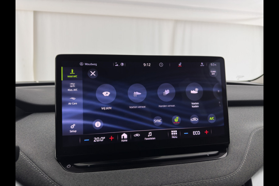 Škoda ENYAQ iV 80 {SOH-90%} [ 3-Fase ] (INCL-BTW) *LEATHER-FABRIC | FULL-LED | DIGI-COCKPIT | CAMERA | KEYLESS | NAVI-FULLMAP | AMBIENT-LIGHT | ECC | HEATED-COMFORTSEATS | DAB+ | PDC | CRUISE | CARPLAY | TOWBAR | 19"ALU*