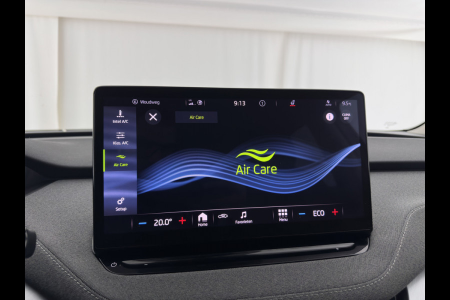 Škoda ENYAQ iV 80 {SOH-90%} [ 3-Fase ] (INCL-BTW) *LEATHER-FABRIC | FULL-LED | DIGI-COCKPIT | CAMERA | KEYLESS | NAVI-FULLMAP | AMBIENT-LIGHT | ECC | HEATED-COMFORTSEATS | DAB+ | PDC | CRUISE | CARPLAY | TOWBAR | 19"ALU*