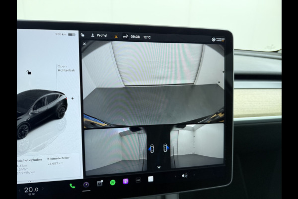Tesla Model Y RWD LFP-Accu SOH 97% Lmv 20" Warmtepomp Adap.Cruise Navi Ecc Camera's Panoramadak Autopilot Stoel+Stuur+Achterbank Verwarming Elek.Achterklep Dodehoek detector Draadloze telefoonlader Origineel Nederlandse Auto
