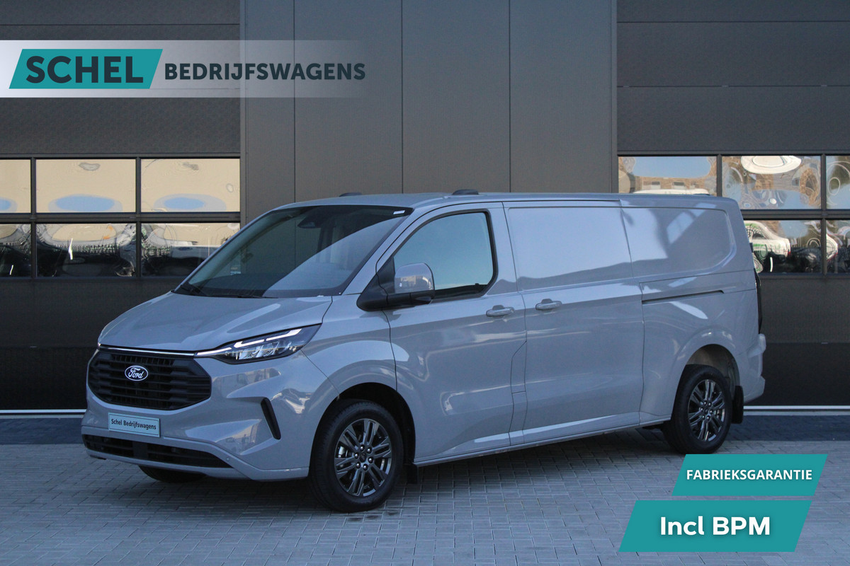 Ford Transit Custom 320 2.0 TDCI L2H1 Limited 170pk - 1+1 Stoelopstelling - 2x Schuifdeur - Adaptive Cruise - Verwarmd stuur - Blind spot - Navigati