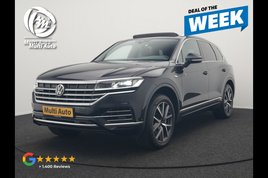 Volkswagen Touareg 3.0 TSi eHybrid 4MOTION Plug In Hybrid 381pk Dealer O.H PHEV | Trekhaak Af Fabriek | Lederen Sportstoelen Massage & Memory | Panodak | Adaptive Cruise | Stoelventilatie | Stoelen & Stuur Verwarmd | Blis | Keyless | Apple Carplay | Navigatie | DAB