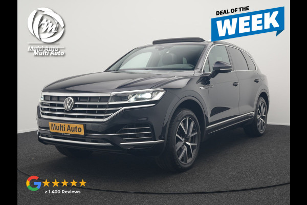 Volkswagen Touareg 3.0 TSi eHybrid 4MOTION Plug In Hybrid 381pk Dealer O.H PHEV | Trekhaak Af Fabriek | Lederen Sportstoelen Massage & Memory | Panodak | Adaptive Cruise | Stoelventilatie | Stoelen & Stuur Verwarmd | Blis | Keyless | Apple Carplay | Navigatie | DAB