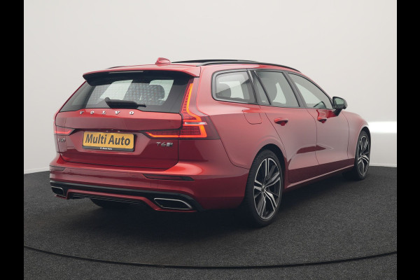 Volvo V60 T6 Twin Engine AWD R-Design Plug In Hybrid 340pk Dealer O.H. PHEV | Trekhaak Af Fabriek | Panodak | Head Up | Adaptive Cruise | 360 Camera | Lederen Sportstoelen Memory & Verwarmd | Apple Carplay | Stuur Verwarmd | Blis | Keyless | Navigatie | DAB |