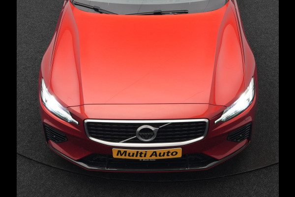 Volvo V60 T6 Twin Engine AWD R-Design Plug In Hybrid 340pk Dealer O.H. PHEV | Trekhaak Af Fabriek | Panodak | Head Up | Adaptive Cruise | 360 Camera | Lederen Sportstoelen Memory & Verwarmd | Apple Carplay | Stuur Verwarmd | Blis | Keyless | Navigatie | DAB |